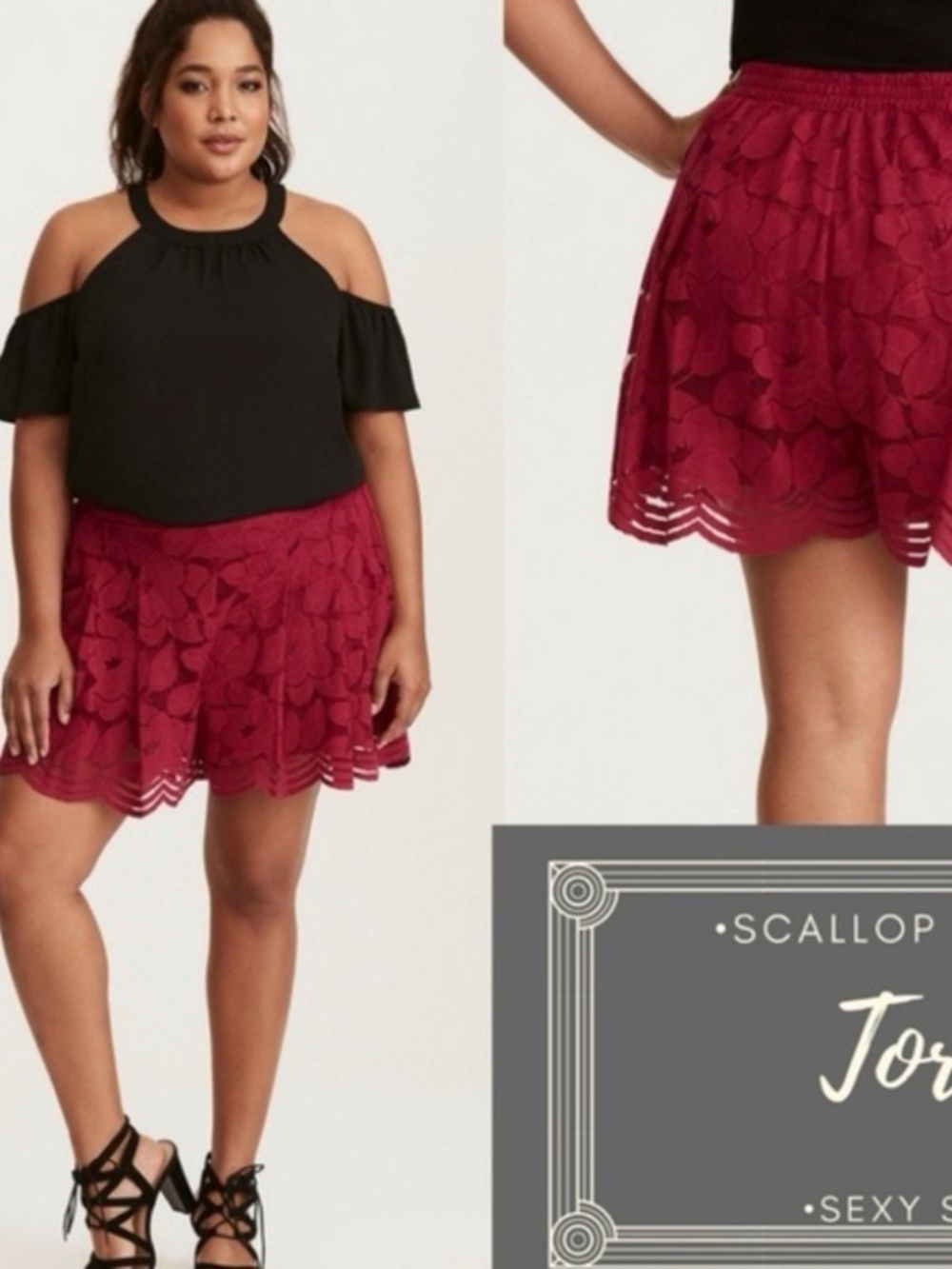 Torrid floral overlay shorts